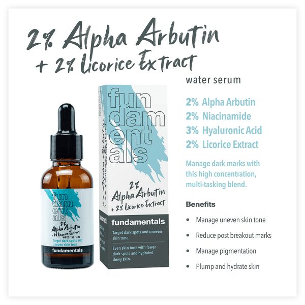 Fundamentals 2% Alpha Arbutin + 2% Licorice Extract serum