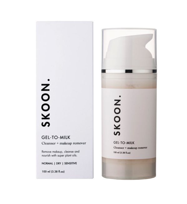 Skoon Skincare Gel-to-Milk Cleanser and Makeup remover