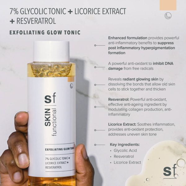 Skin Functional Exfoliating Glow Tonic Tonic 7% Glycolic Acid