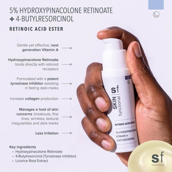 Skin Functional Retinoic Acid Ester | 5% Hydroxypinacolone Retinoate + 4-Butylresorcinol