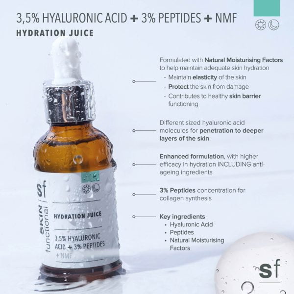 Skin Functional Hydration Juice - 3.5% Hyaluronic Acid + 3% Peptides + NMF