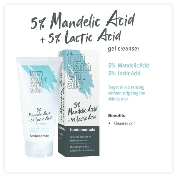 Fundamentals Skincare 5% Mandelic Acid + 5% Lactic Acid Gel Cleanser