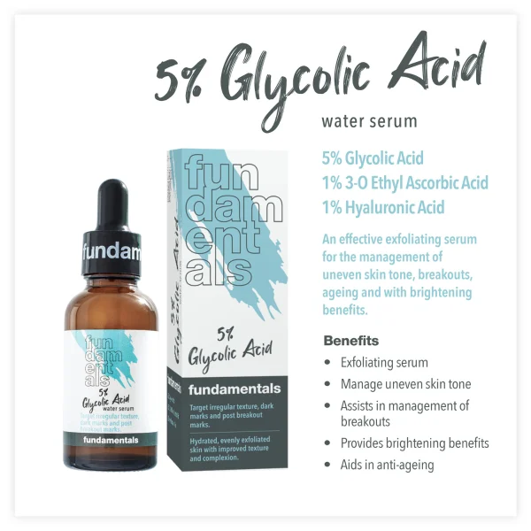 Fundamentals Skincare 5% Glycolic Acid Water Serum